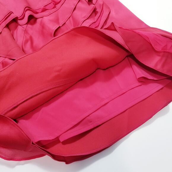 BCBGMaxAzria Jonesy Ruby Red Ruffle Mini Dress - Picture 8 of 13